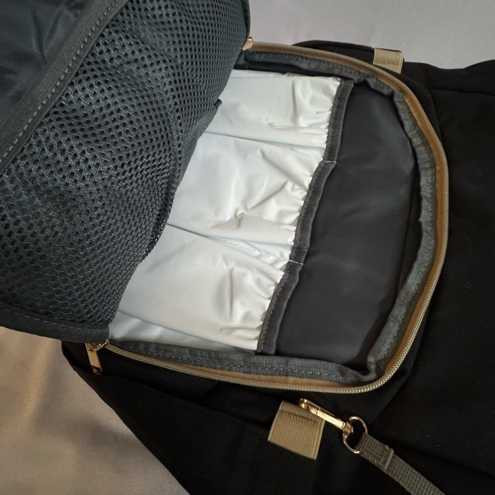 Wowtina Black Backpack with Gold Zippers - Picture 3 of 7